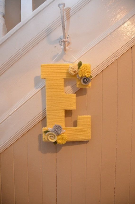 Yarn wrapped letter, inspiration only