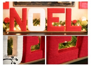 NOEL yarn wrapped letters