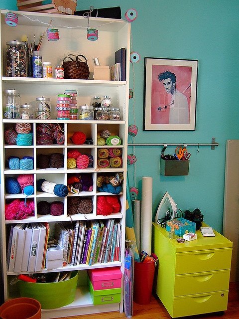 My dream knitting + crocheting room