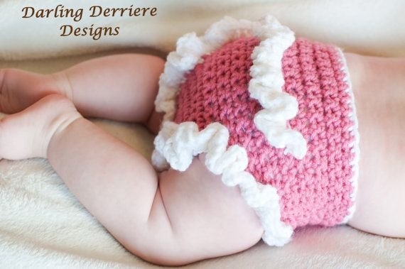 Instant Download PDF Ruffle Diaper Cover Crochet PATTERN
