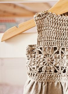 We love linen! This little dress would be adorable for spring! Crochet your own in some Good Earth Flax. Find it at www.nordicmart.com