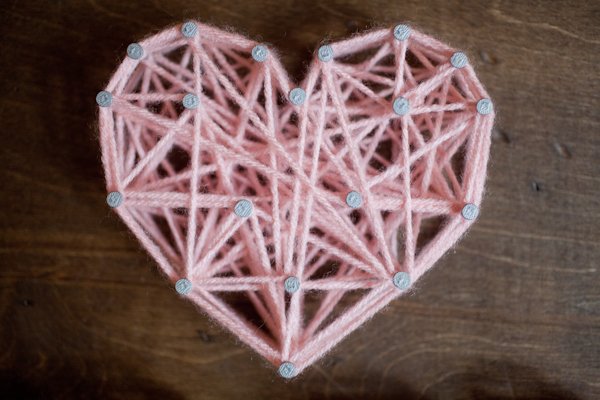 pink string art