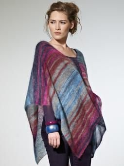 Free+Knitting+Pattern+-+Women's+Ponchos:+Megan+Loose+Fit+Poncho