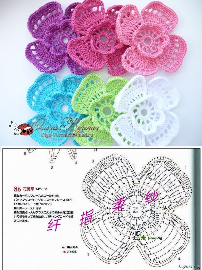 FREE DIAGRAM ~ Crochet Flower  ~