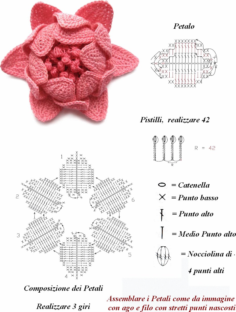 FREE DIAGRAM ~ C ~ @ http://losabalorios.com/blog/2013/09/12-esquemas-de-flores-a-ganchillo/  ~ Crochet Flower ~